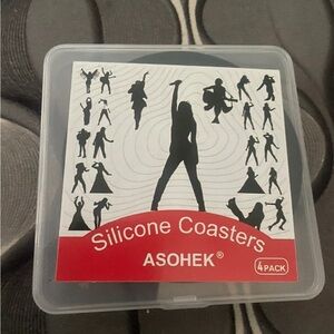 ASOHEK Silicone Coasters 4-Pack
